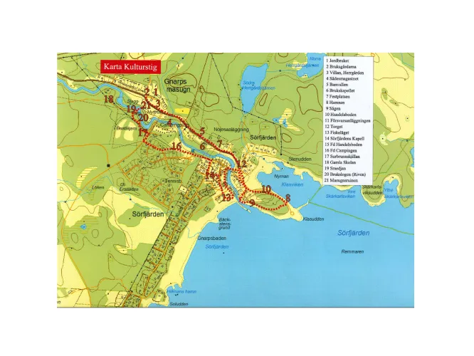 Map of Kulturstigen in Sörfjärden
